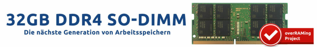 32GB DDR4 SO-DIMM RAM-Modul – Hochleistungs-Arbeitsspeicher für Laptops und Mini-PCs.