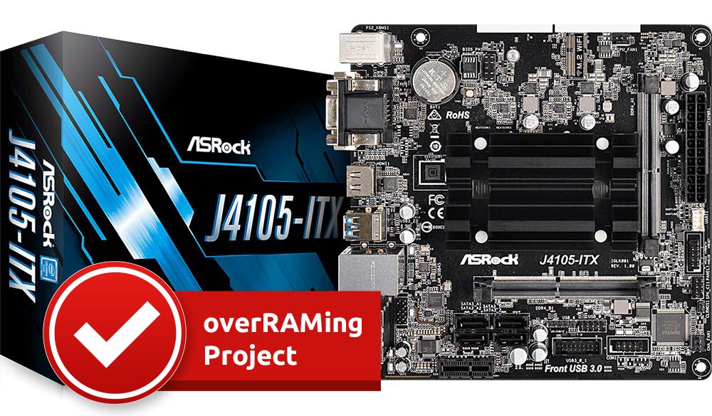 overRAMing ASRock J4105 ITX mit 32GB RAM