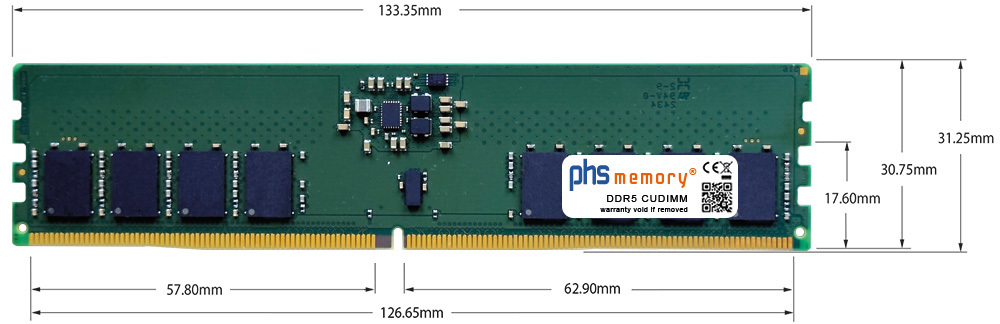 Abmessungen - Arbeitsspeicher DDR5 288Pin cu 16 jpg